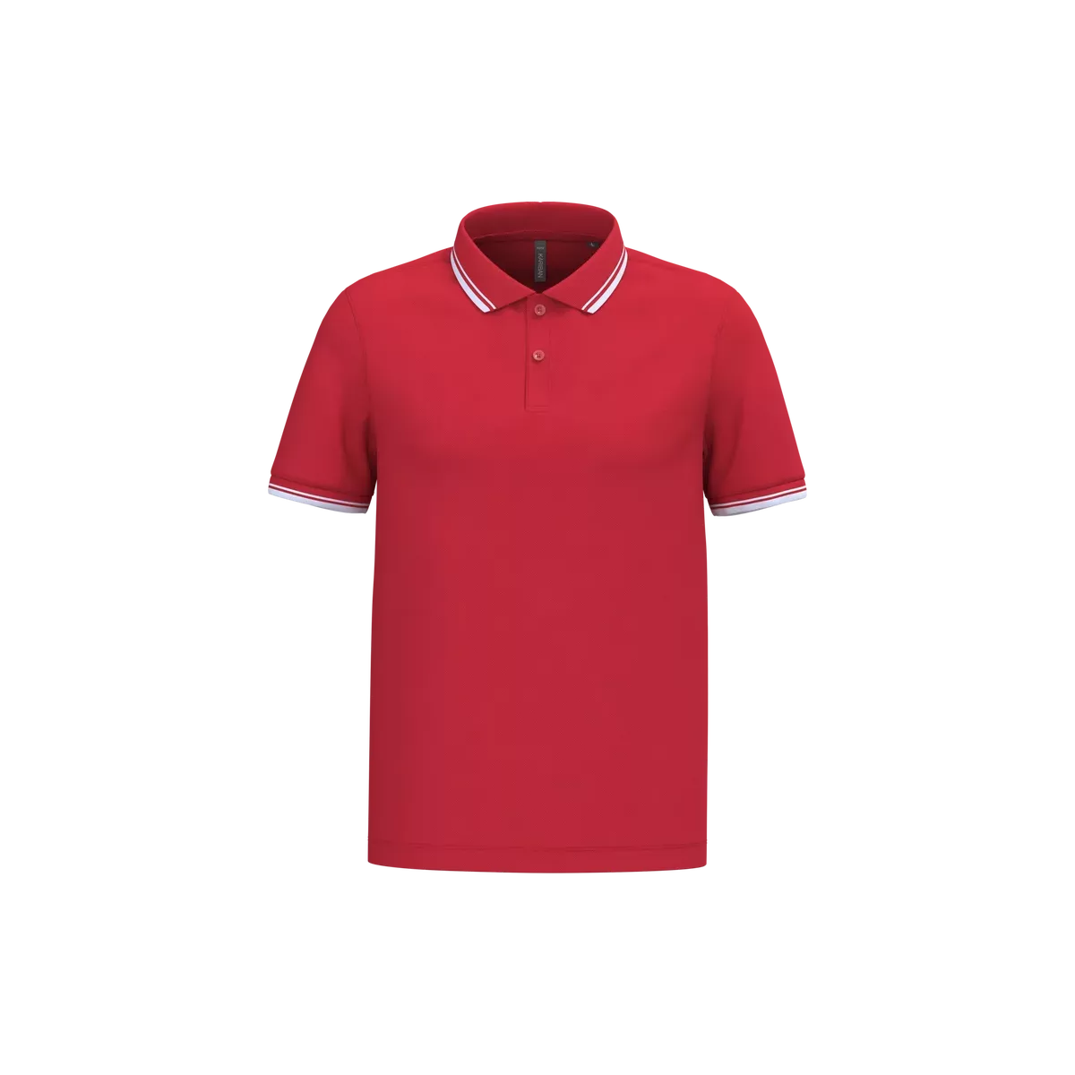 Herenpolo met korte mouwen en contrasterende bies Red / White