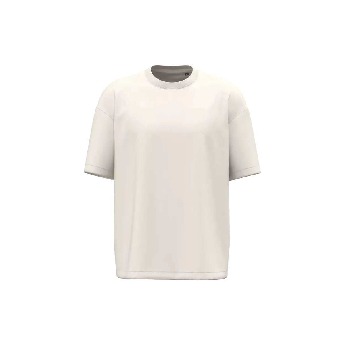 Oversized T-shirt korte mouwen uniseks Coconut Milk