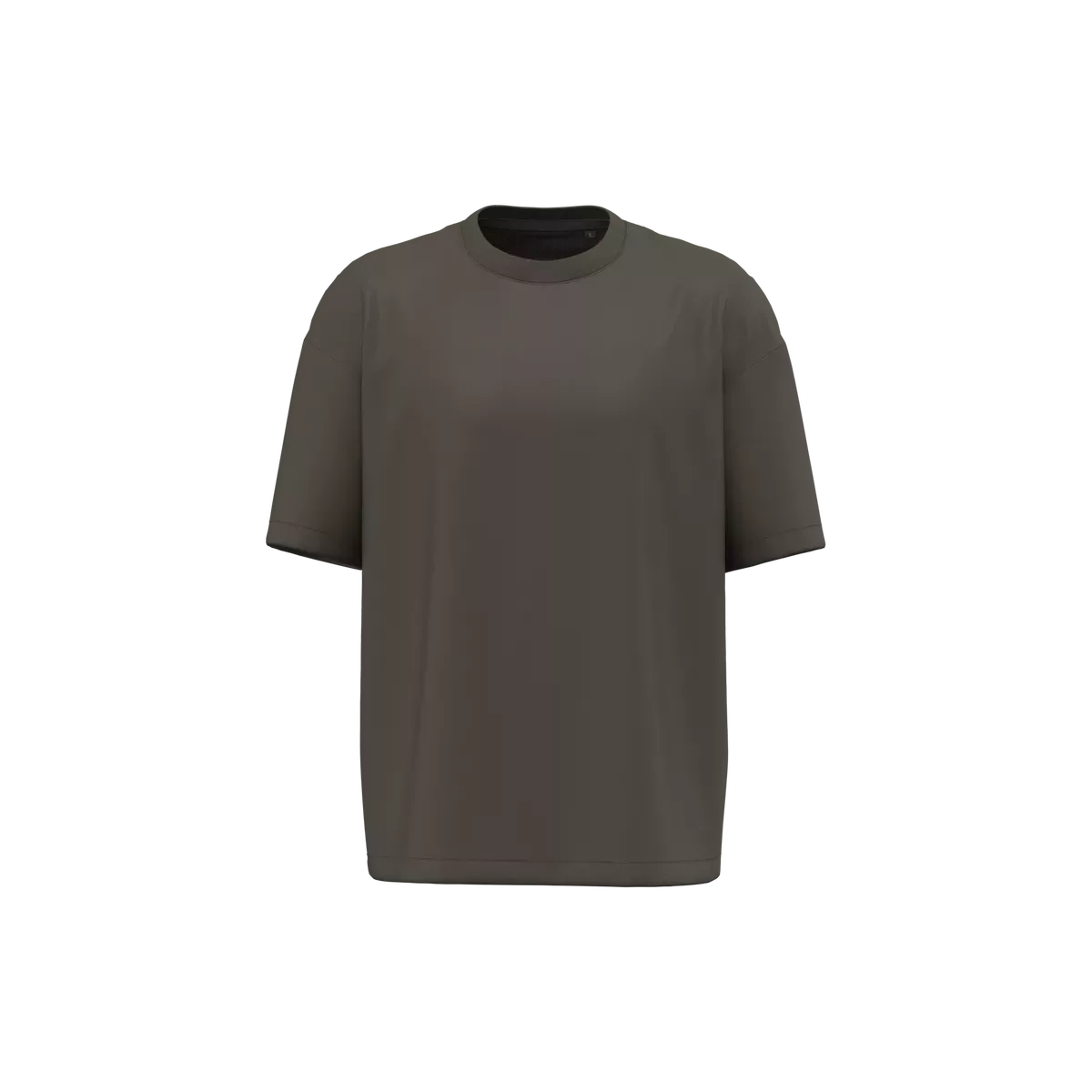 Oversized T-shirt korte mouwen uniseks Khaki