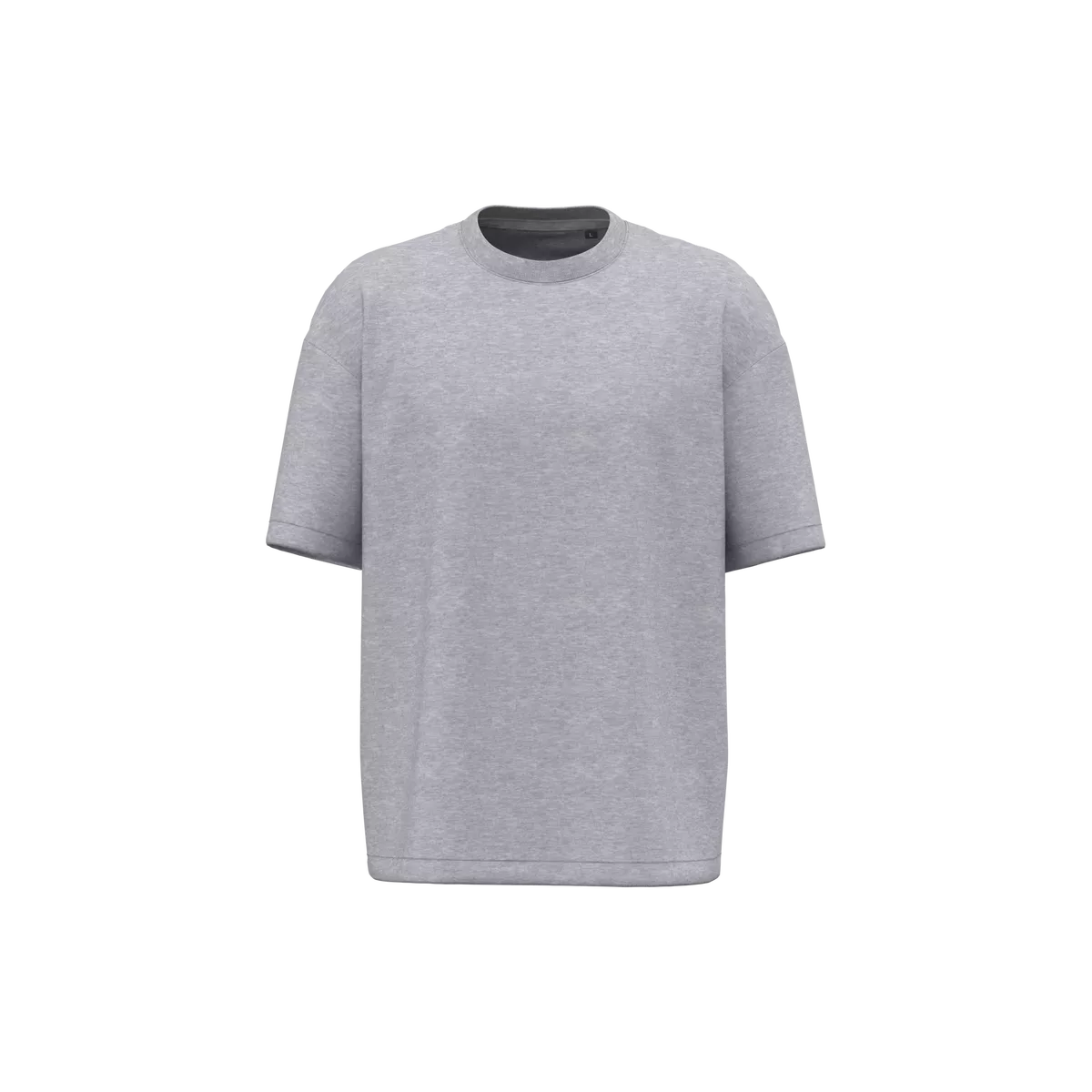 Oversized T-shirt korte mouwen uniseks Oxford Grey
