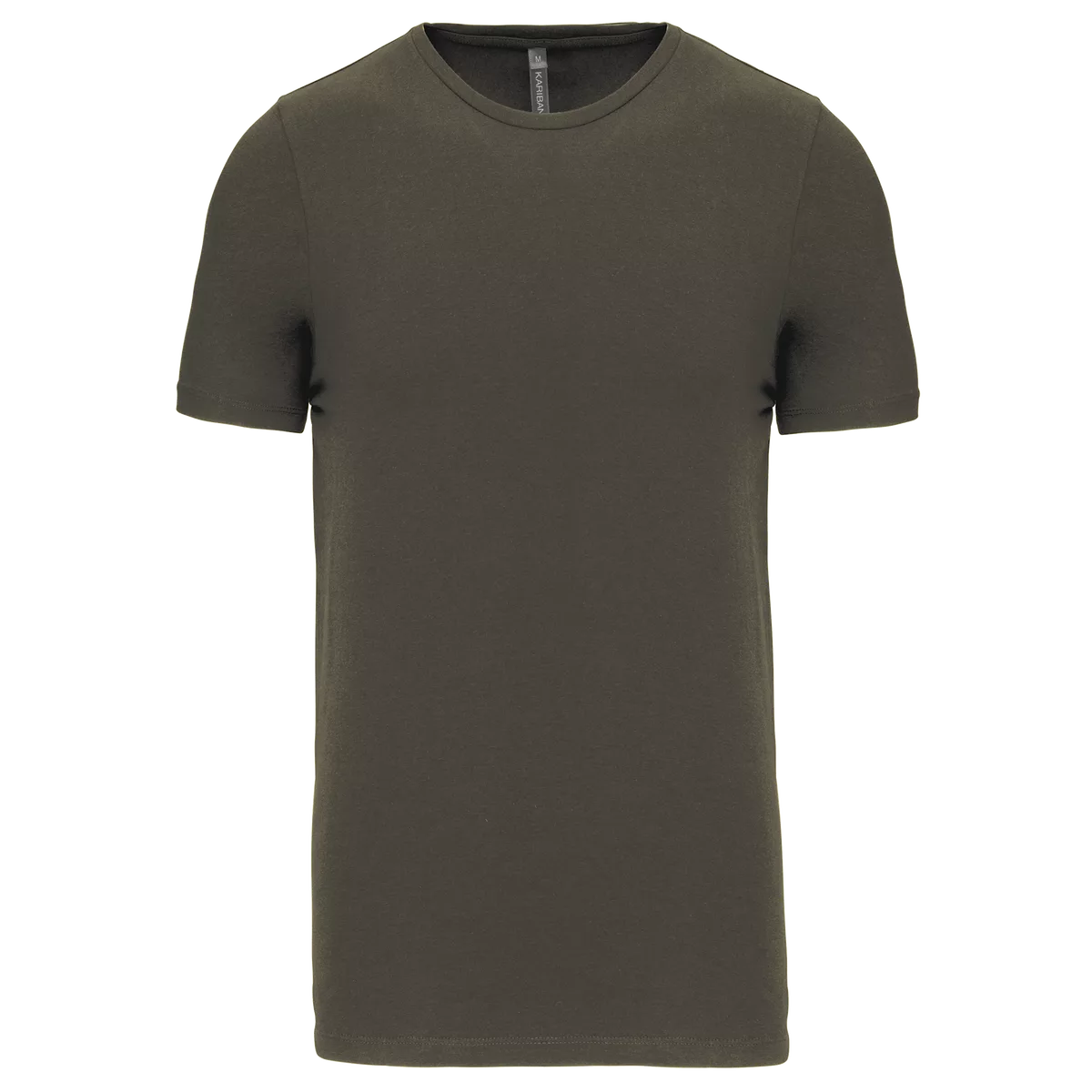T-shirt ronde hals korte mouwen Dark Khaki