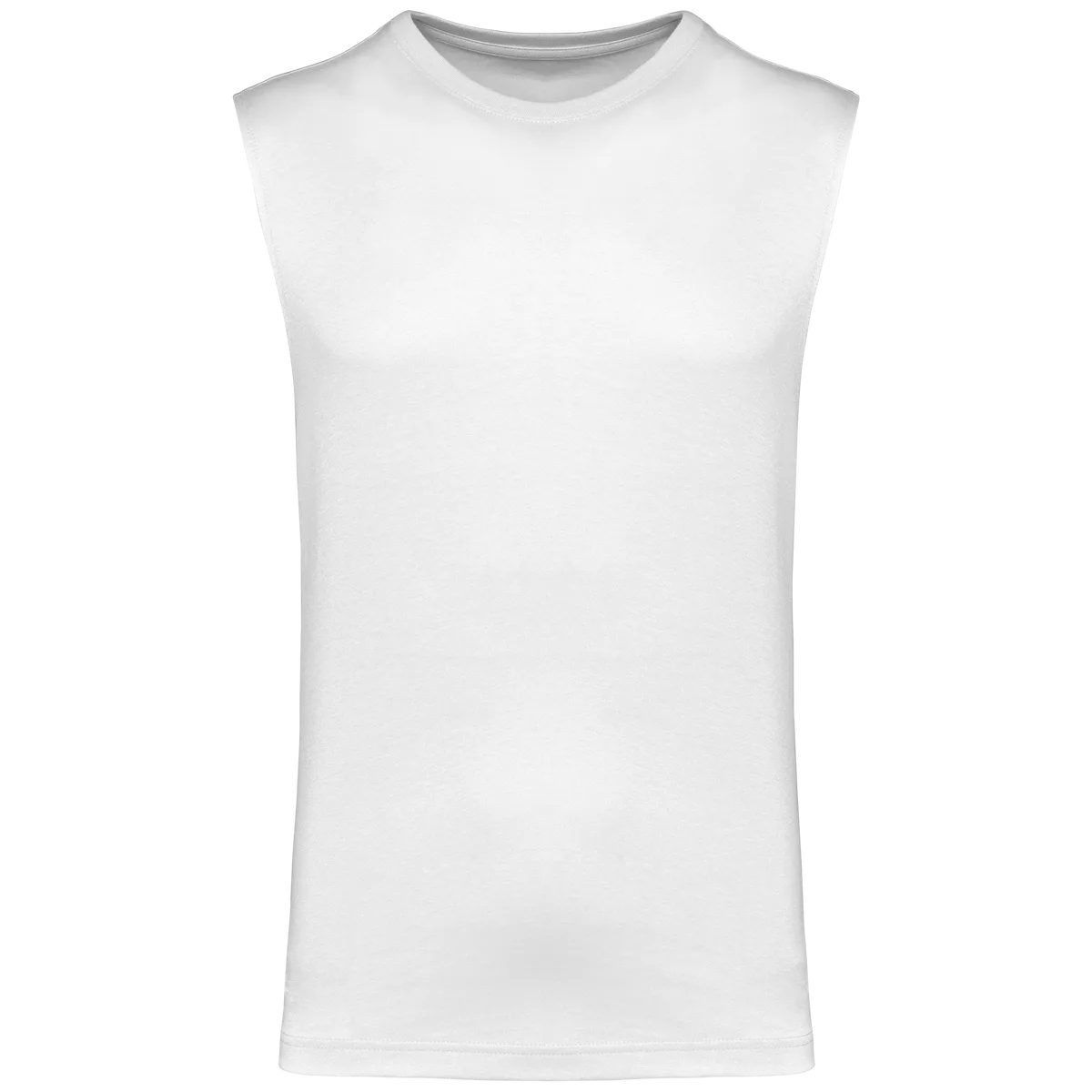 Mouwloos heren T-shirt Bio 150 IC White