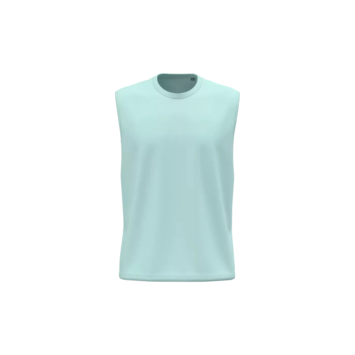 Mouwloos heren T-shirt Bio 150 Ice Mint