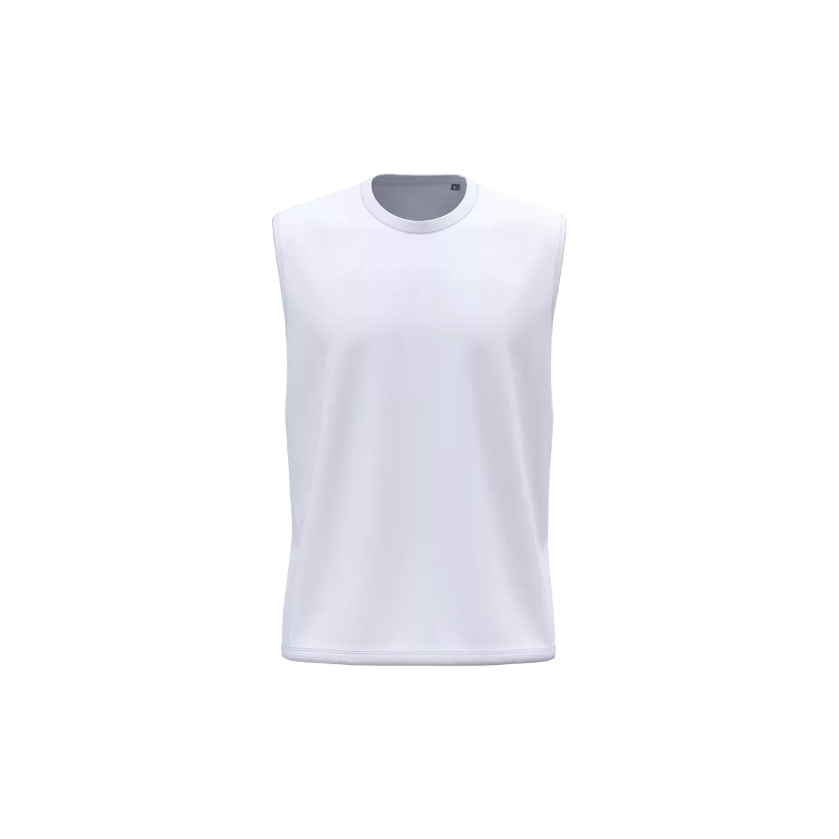 Mouwloos heren T-shirt Bio 150 White