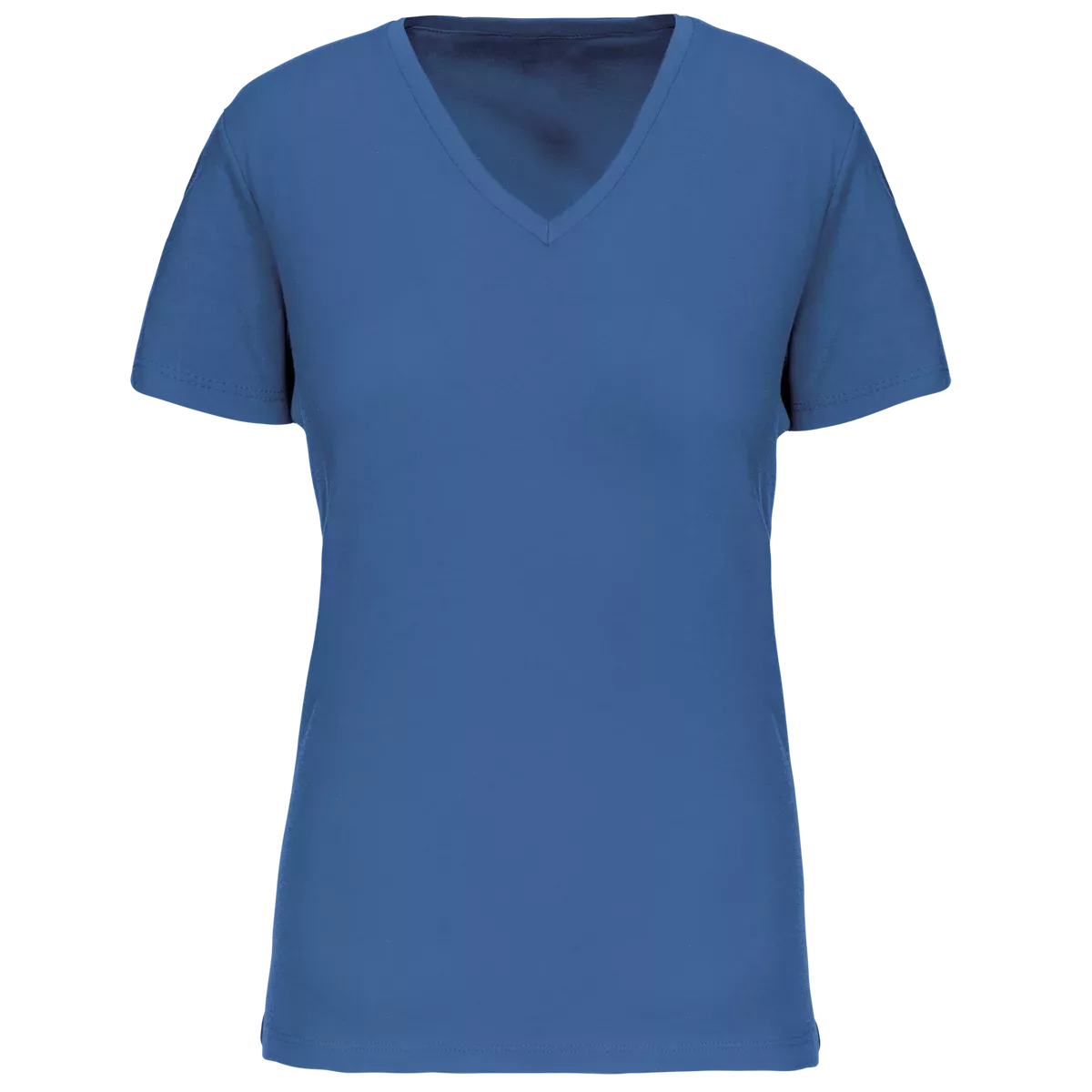Dames-T-shirt BIO150 IC V-hals Light Royal Blue