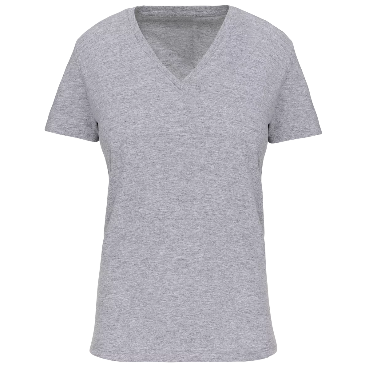 Dames-T-shirt BIO150 IC V-hals Oxford Grey