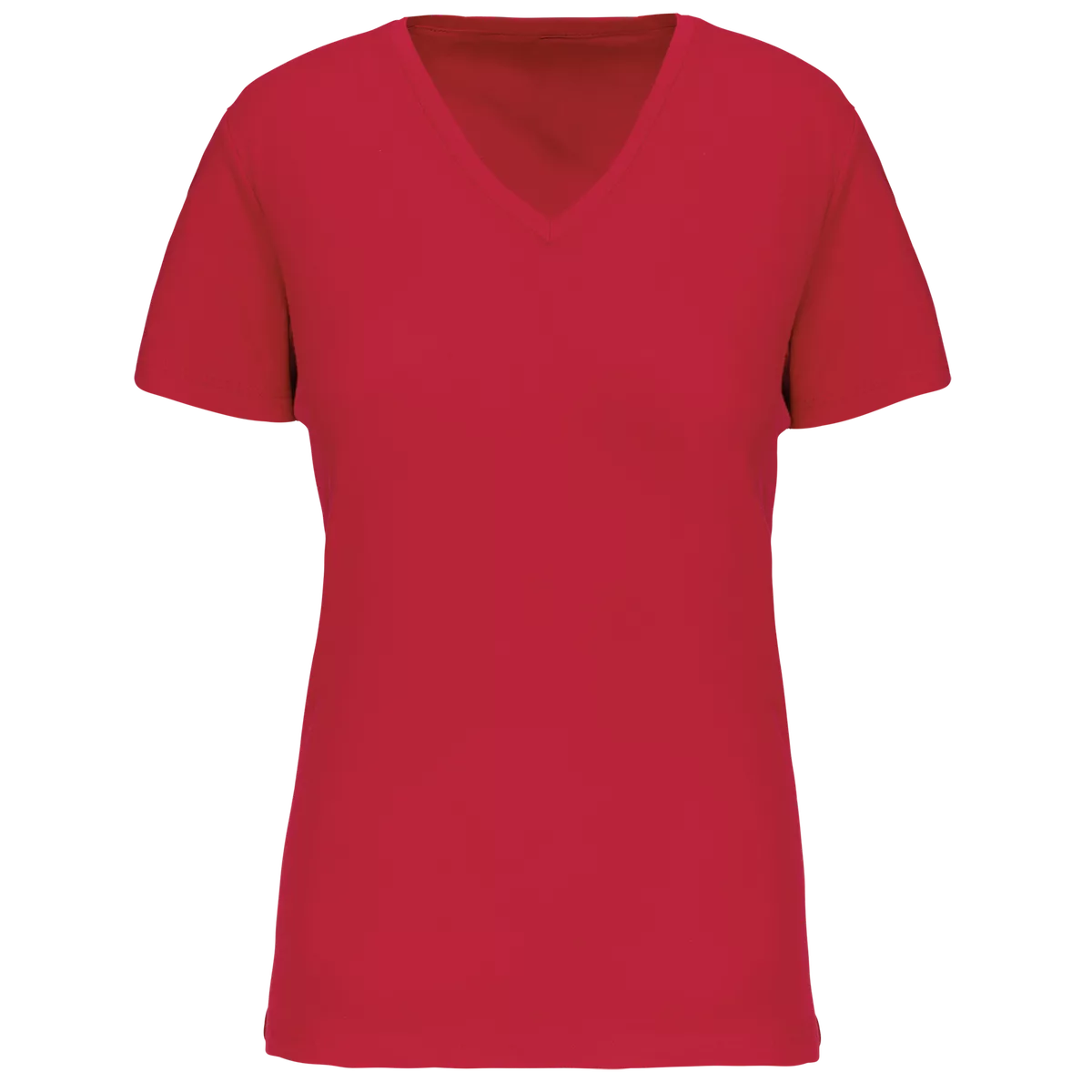Dames-T-shirt BIO150 IC V-hals Red