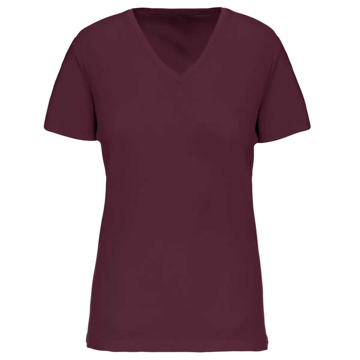 Dames-T-shirt BIO150 IC V-hals Wine