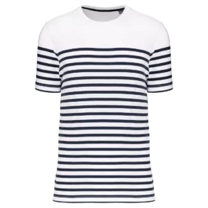 White / Navy Stripes
