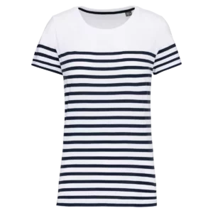 White / Navy Stripes