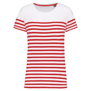 White / Red Stripe