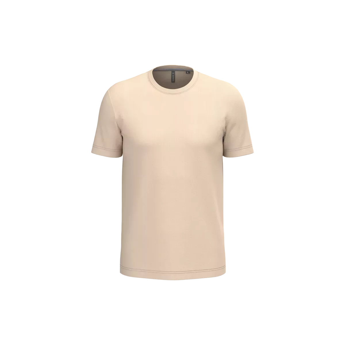 T-shirt ronde hals korte mouwen Light Sand
