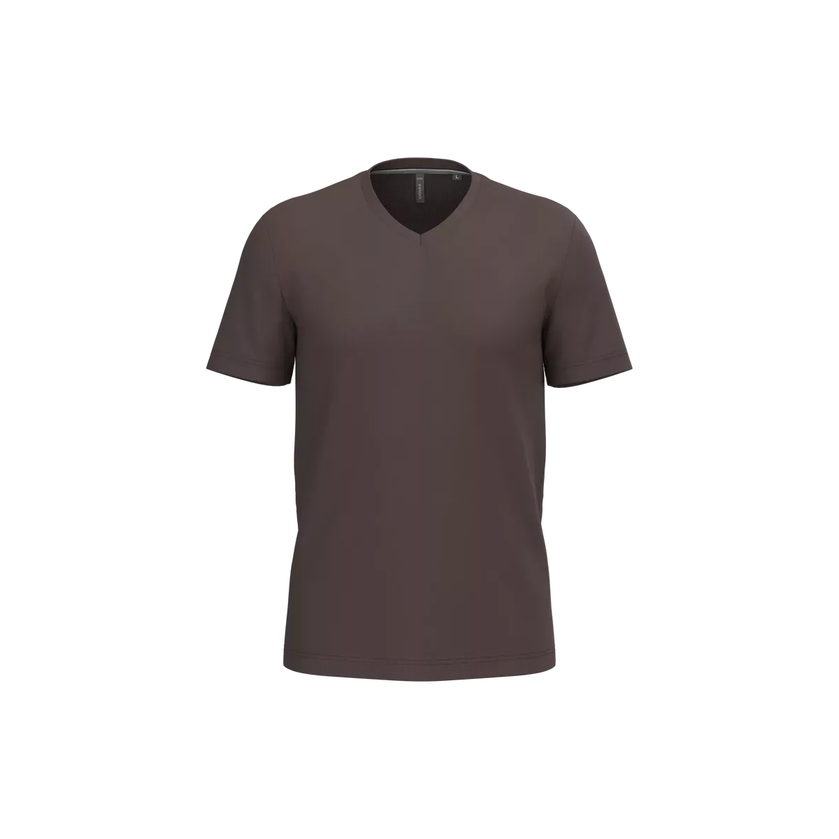 T-shirt V-hals korte mouwen Chocolate