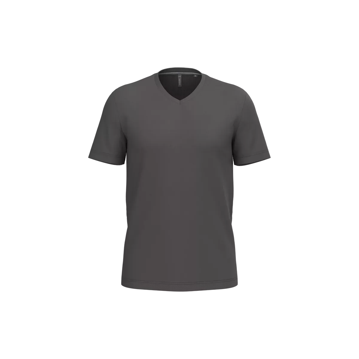 T-shirt V-hals korte mouwen Dark Grey