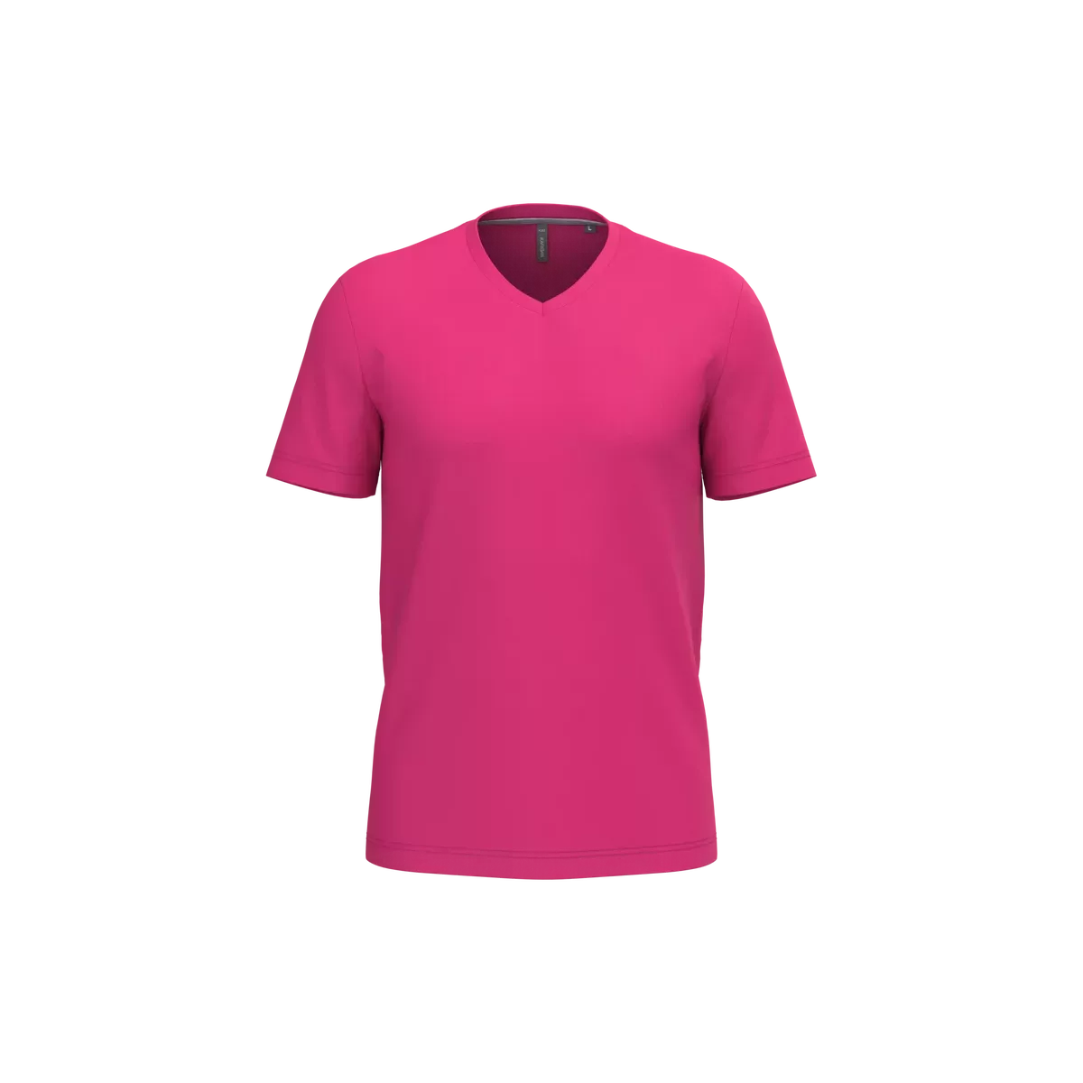 T-shirt V-hals korte mouwen Fuchsia