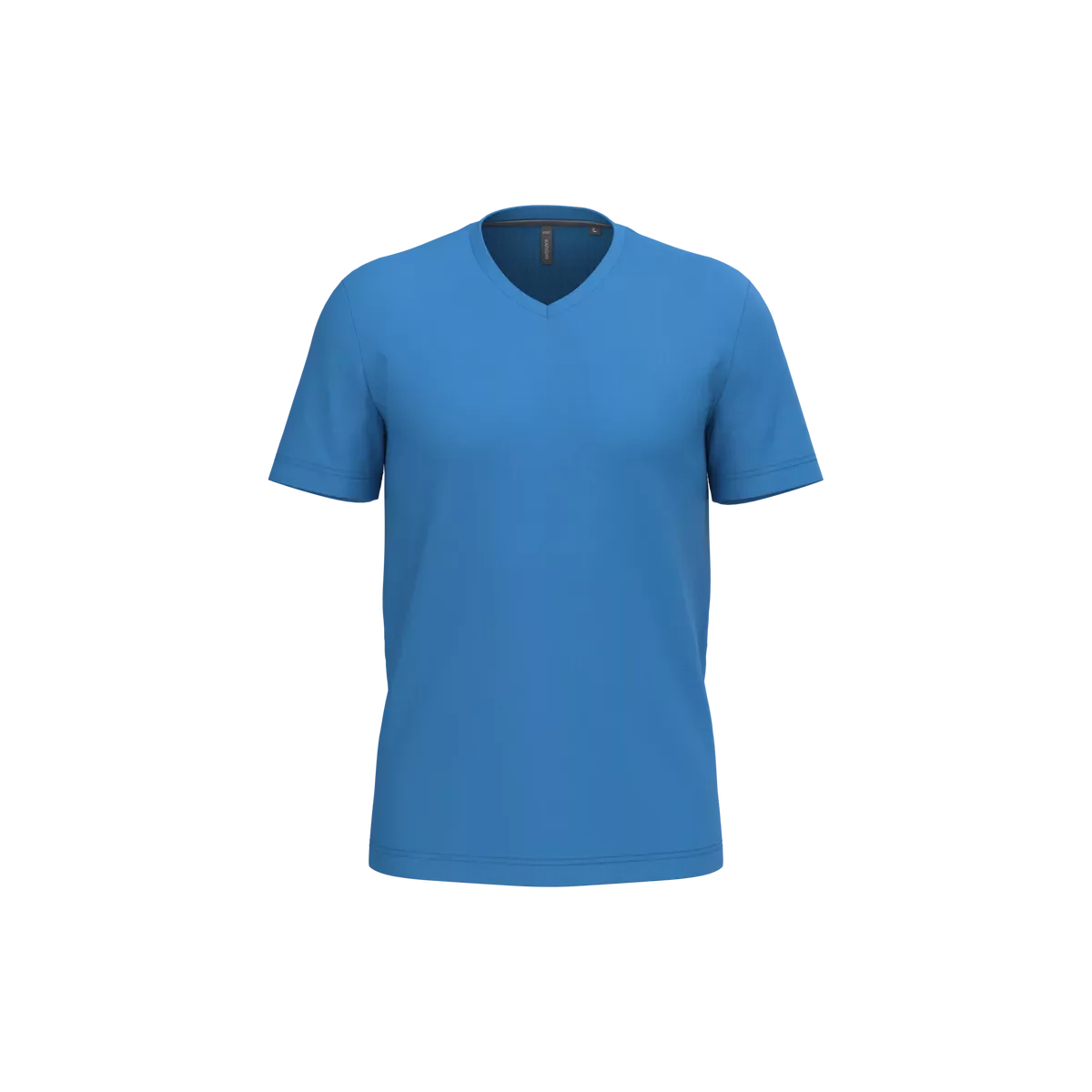 T-shirt V-hals korte mouwen Light Royal Blue