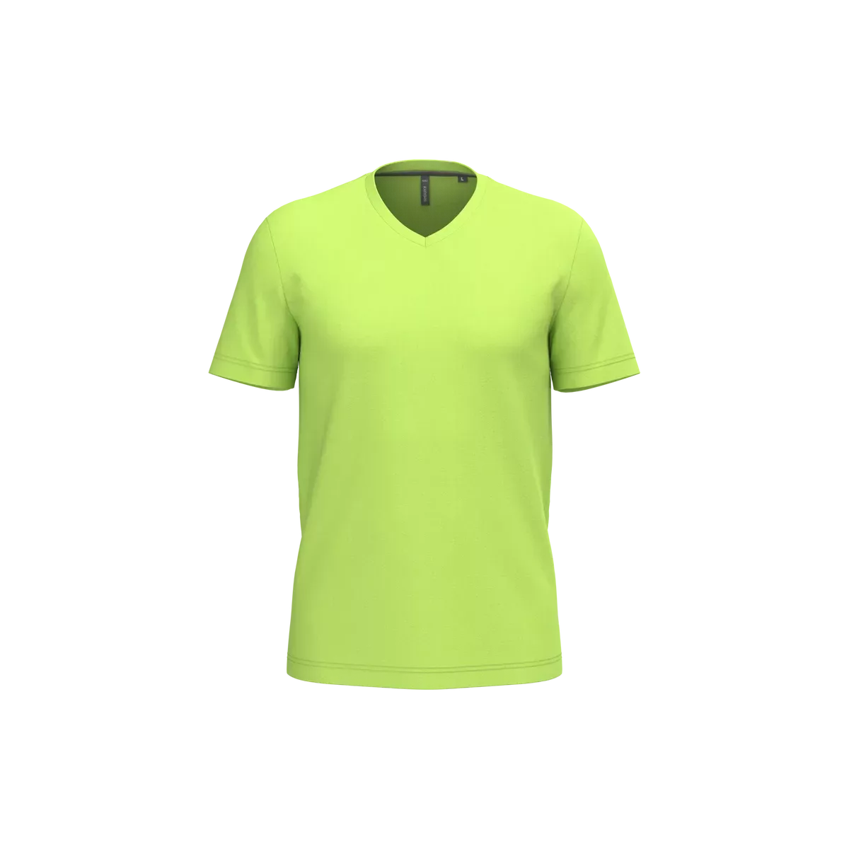 T-shirt V-hals korte mouwen Lime