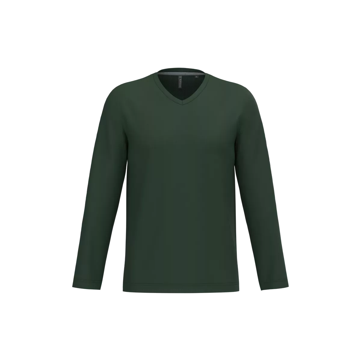 T-shirt V-hals lange mouwen Forest Green