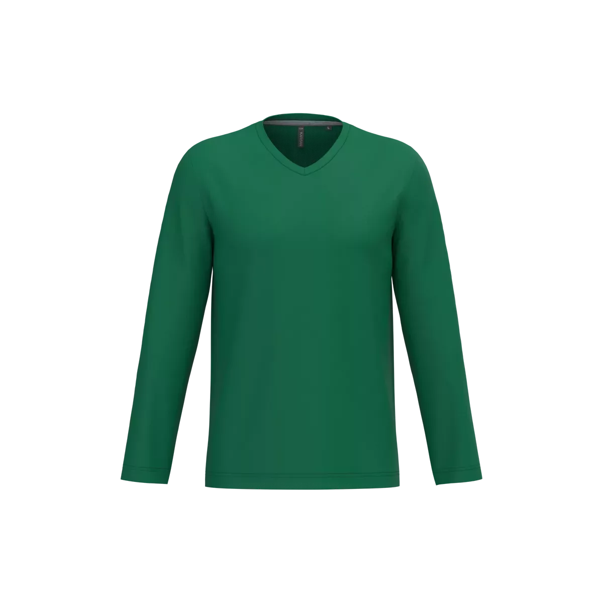 T-shirt V-hals lange mouwen Kelly Green