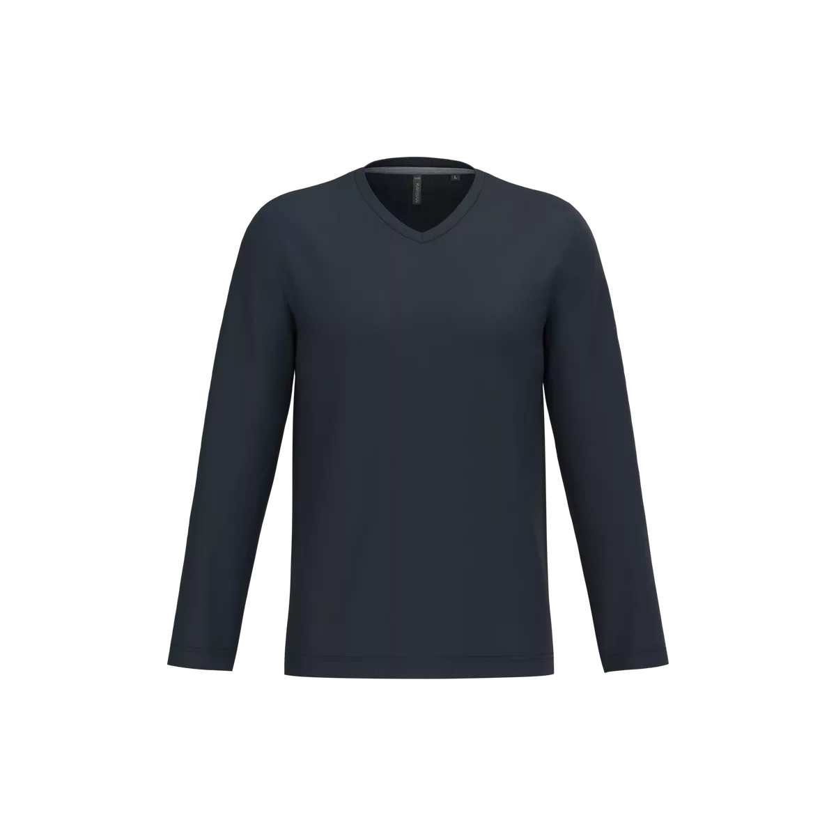 T-shirt V-hals lange mouwen Navy