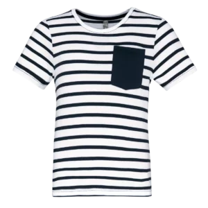 White / Navy Stripes