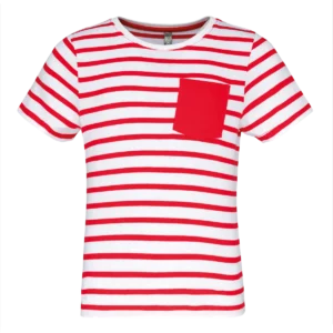 White / Red Stripe