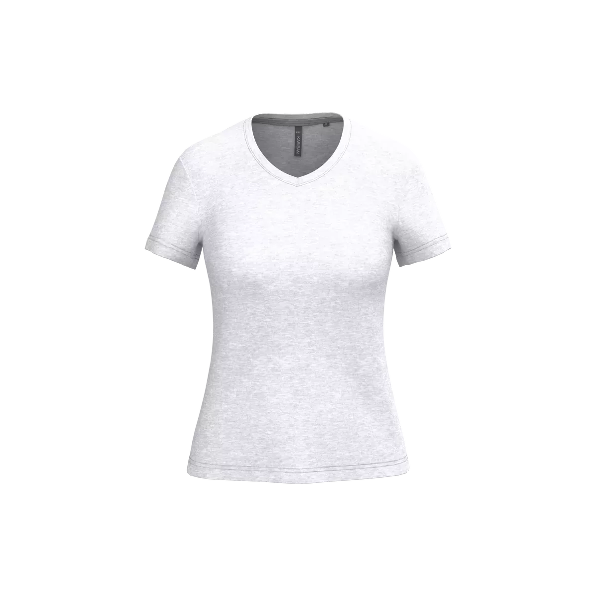 Dames T-shirt v-hals met korte mouwen Ash Heather