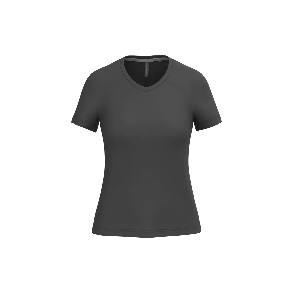 Dames T-shirt v-hals met korte mouwen Dark Grey