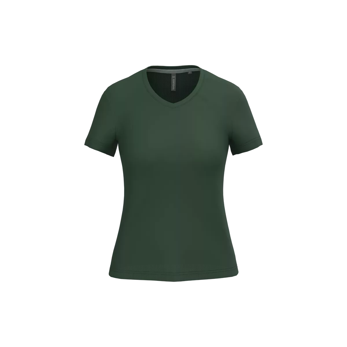 Dames T-shirt v-hals met korte mouwen Forest Green