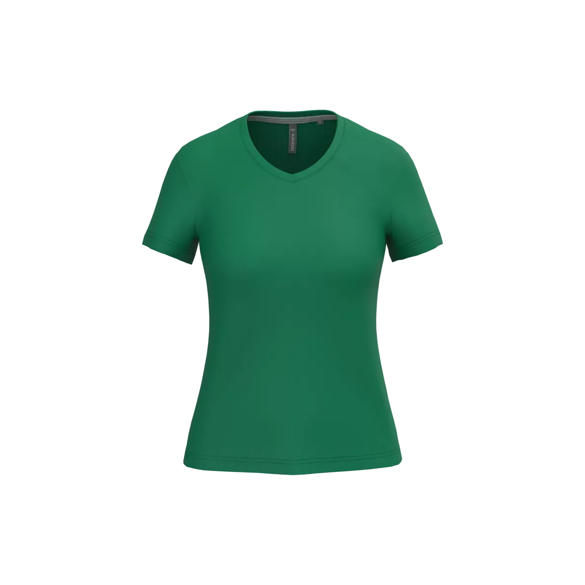 Dames T-shirt v-hals met korte mouwen Kelly Green