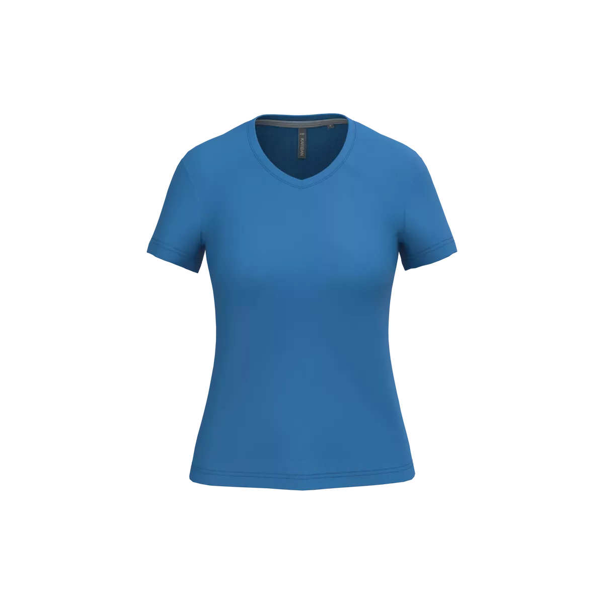 Dames T-shirt v-hals met korte mouwen Light Royal Blue