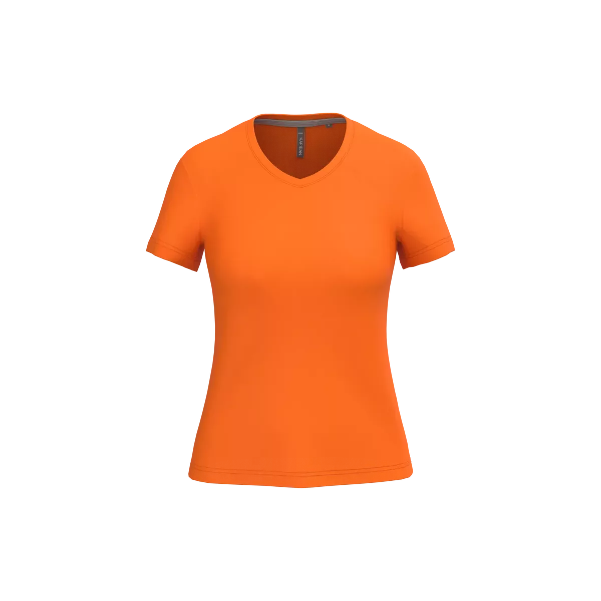 Dames T-shirt v-hals met korte mouwen Orange