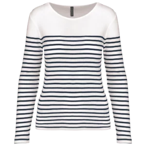 White / Navy Stripes