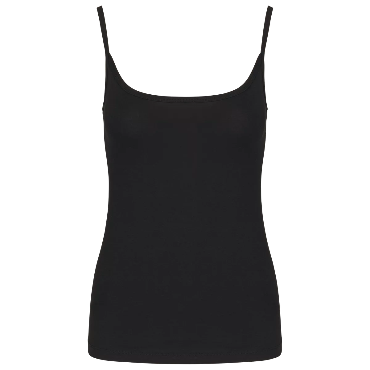 Damestop met schouderbandjes Black