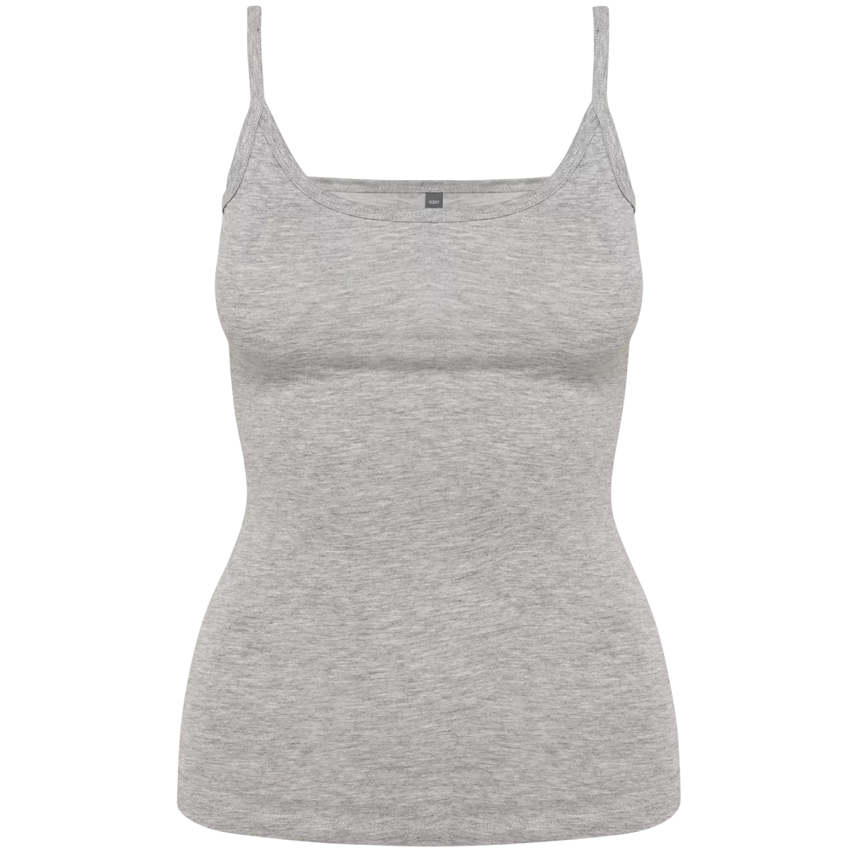 Damestop met schouderbandjes Light grey heather