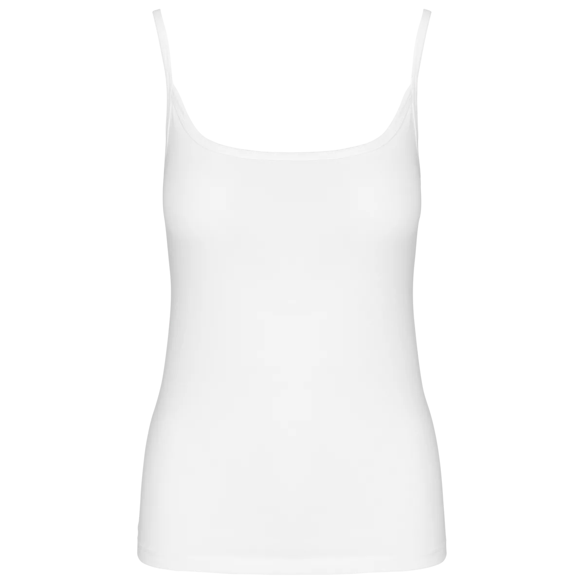 Damestop met schouderbandjes White