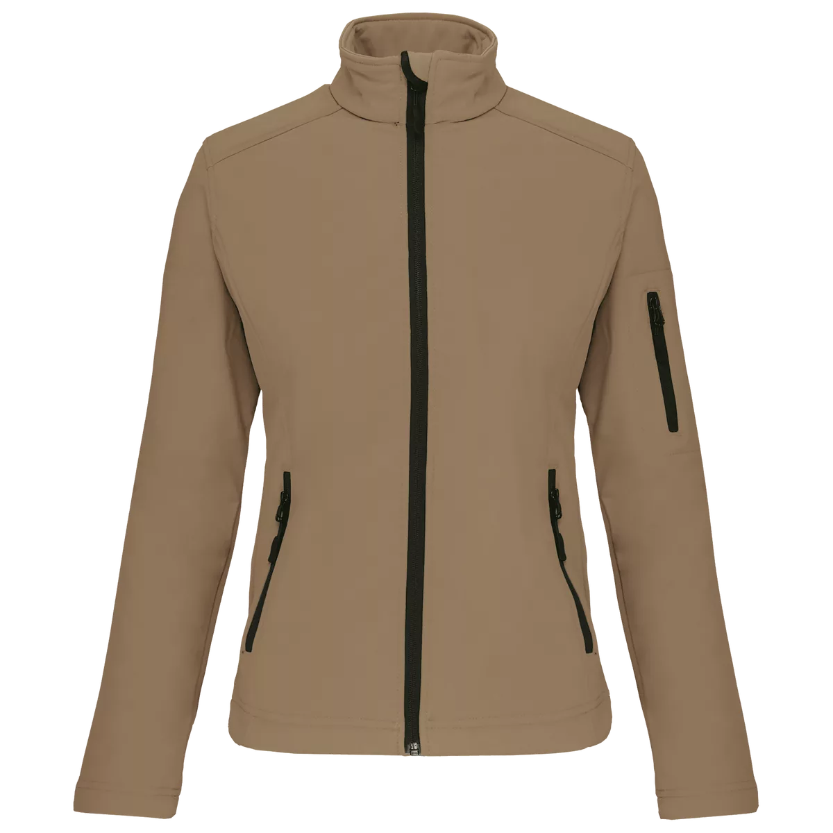 Dames softshell jas Camel