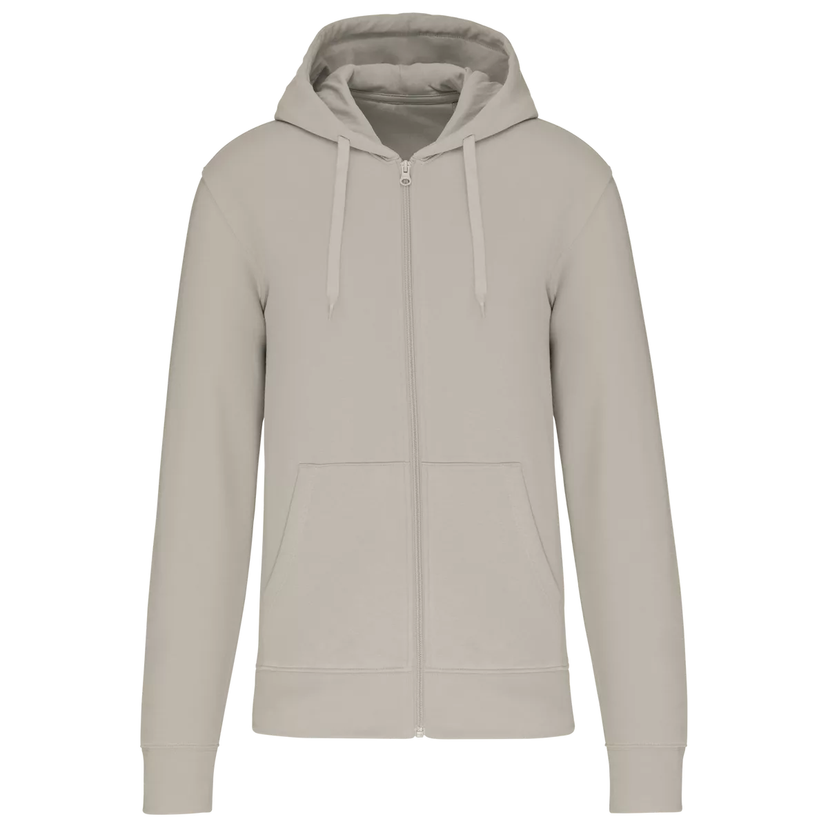 Ecologische herensweater met capuchon en ritssluiting Clay