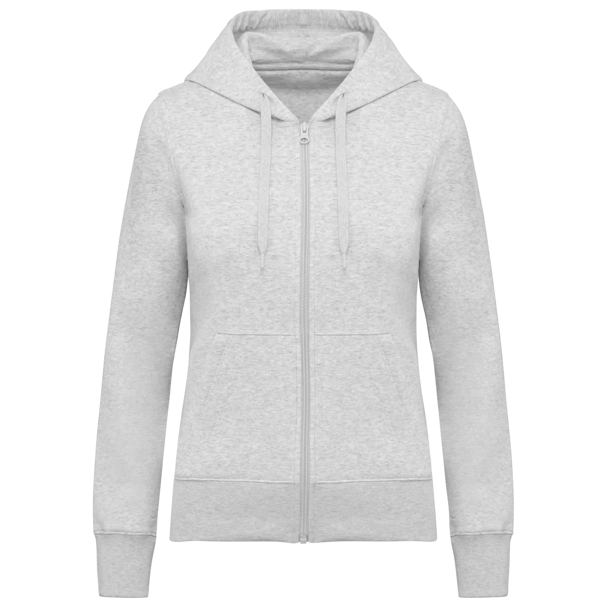 Ecologische damessweater met capuchon en ritssluiting Ash Heather