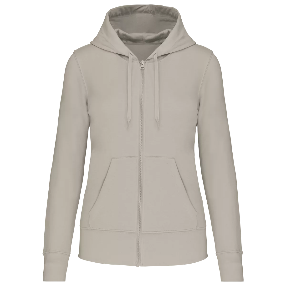 Ecologische damessweater met capuchon en ritssluiting Clay