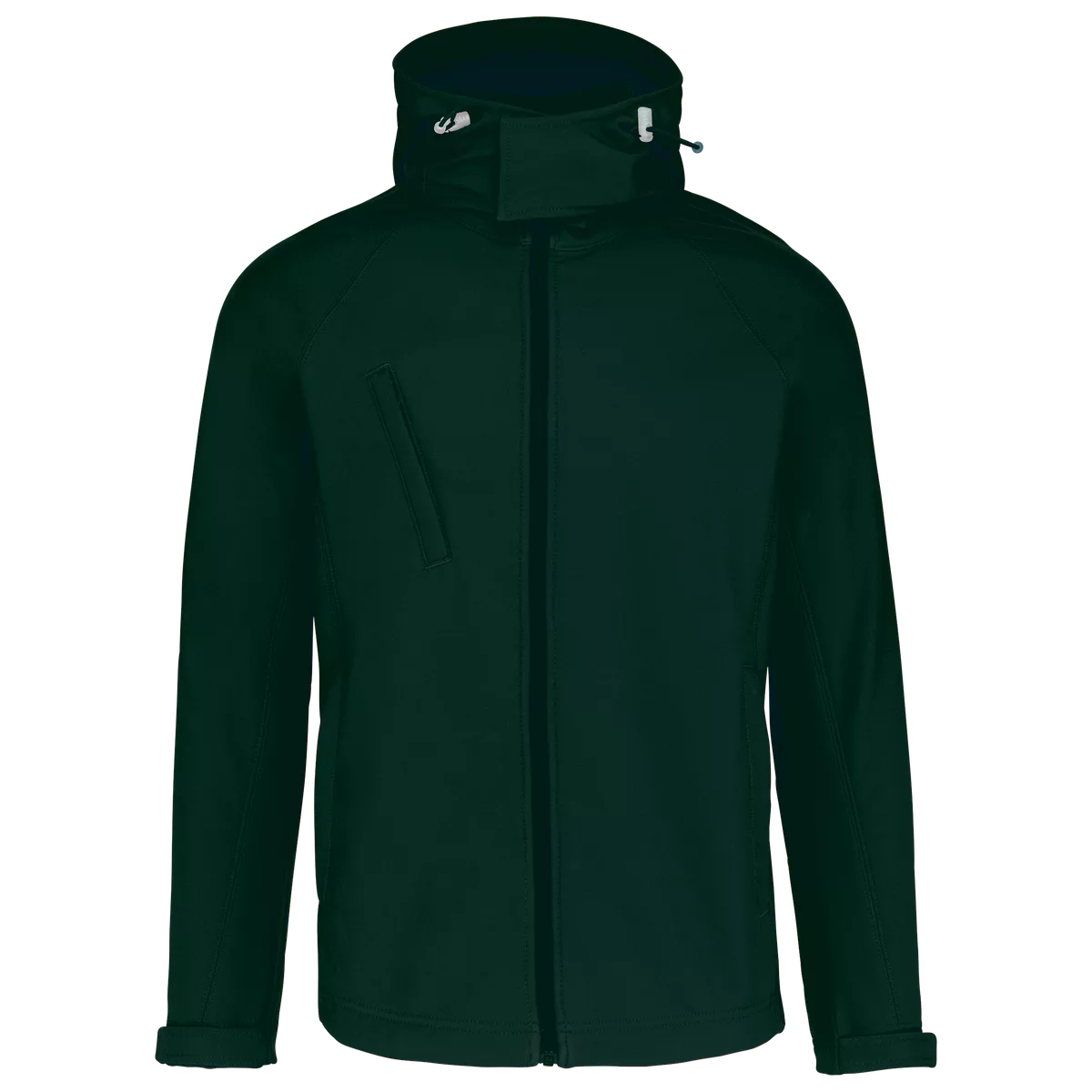 Heren softshell jas met afneembare capuchon Bottle Green