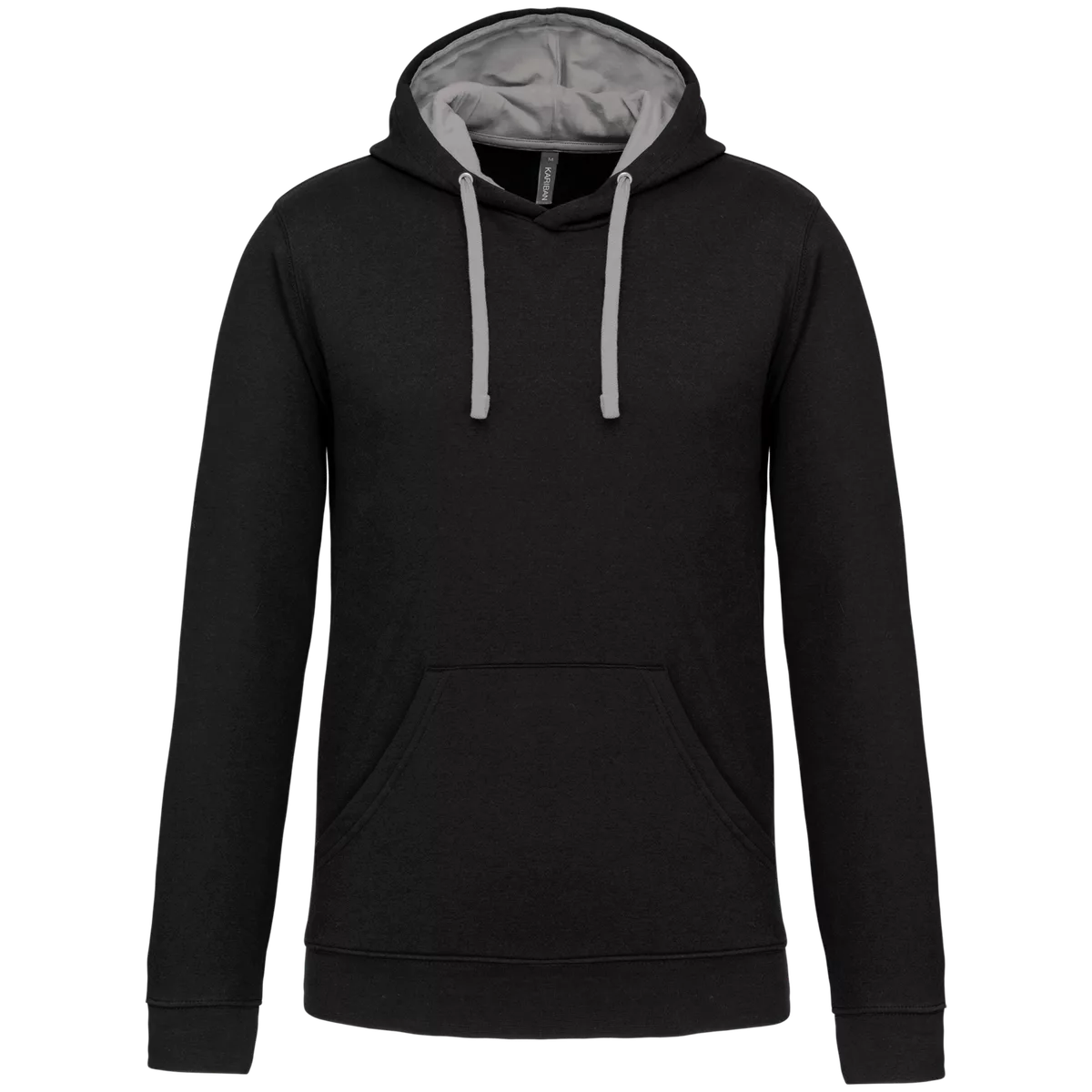 Sweater met contrasterende capuchon Black / Fine Grey