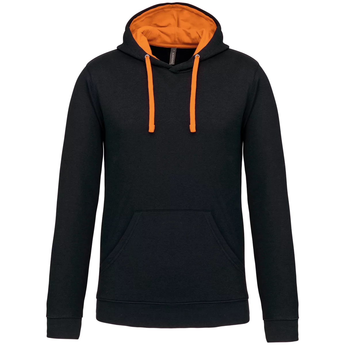 Sweater met contrasterende capuchon Black / Orange
