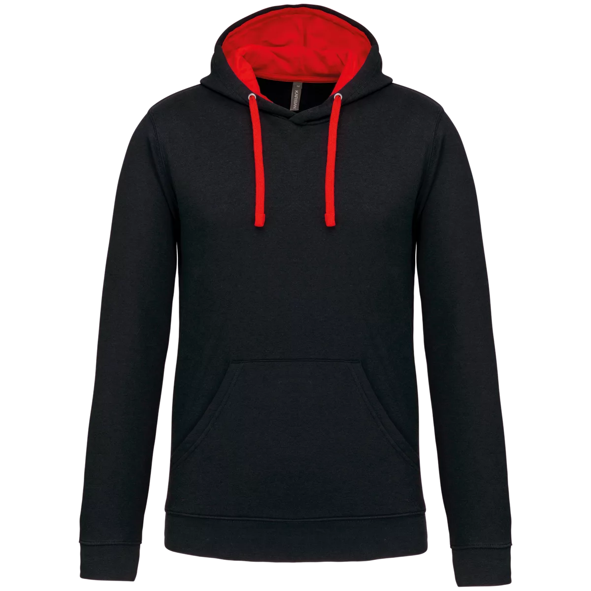 Sweater met contrasterende capuchon Black / Red