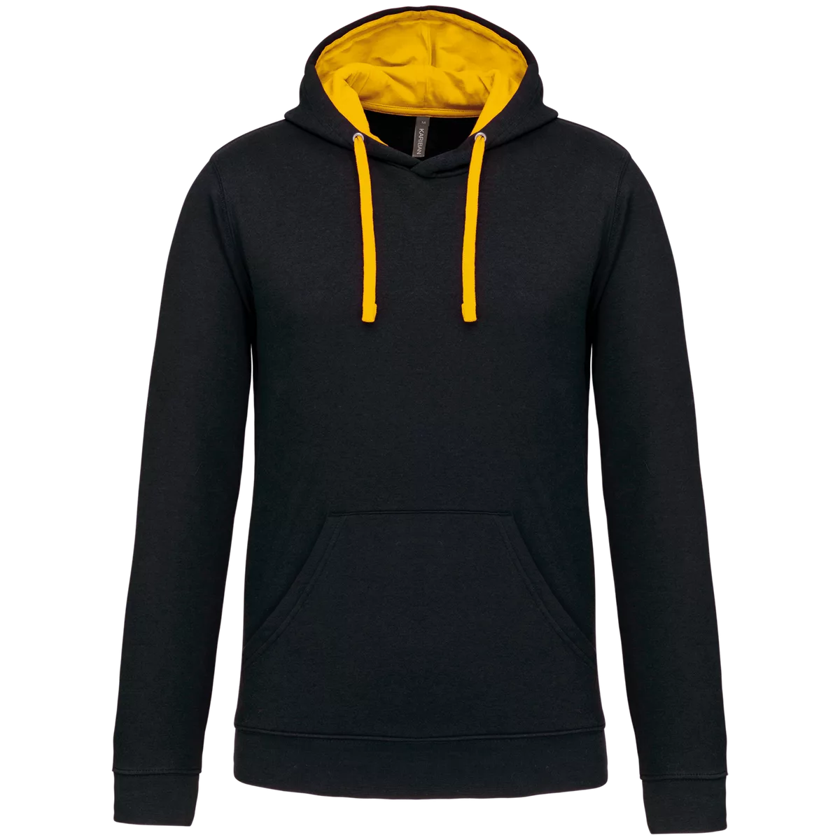 Sweater met contrasterende capuchon Black / Yellow