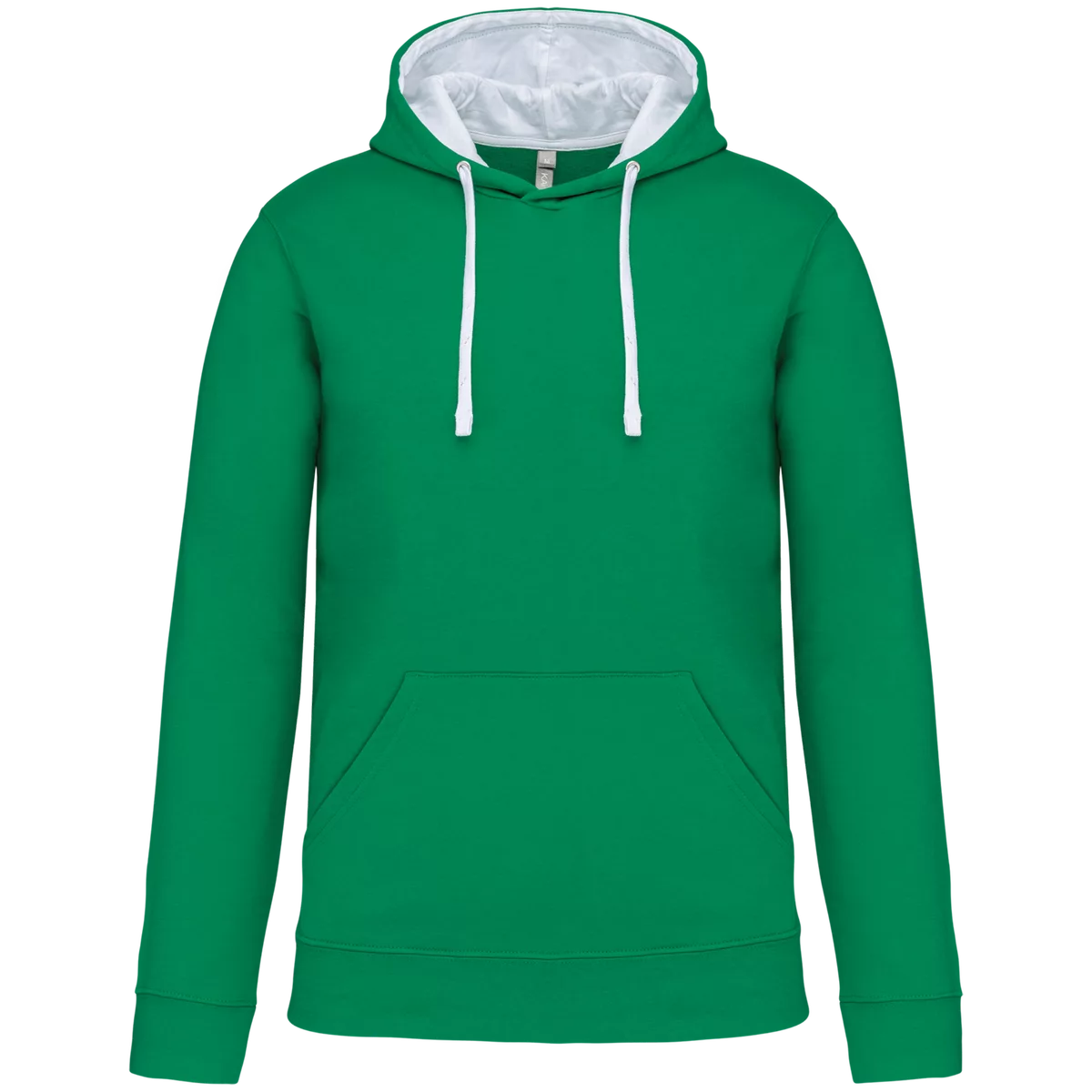 Sweater met contrasterende capuchon Light Kelly Green / White