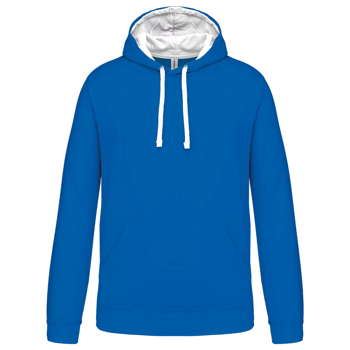 Sweater met contrasterende capuchon Light Royal Blue / White