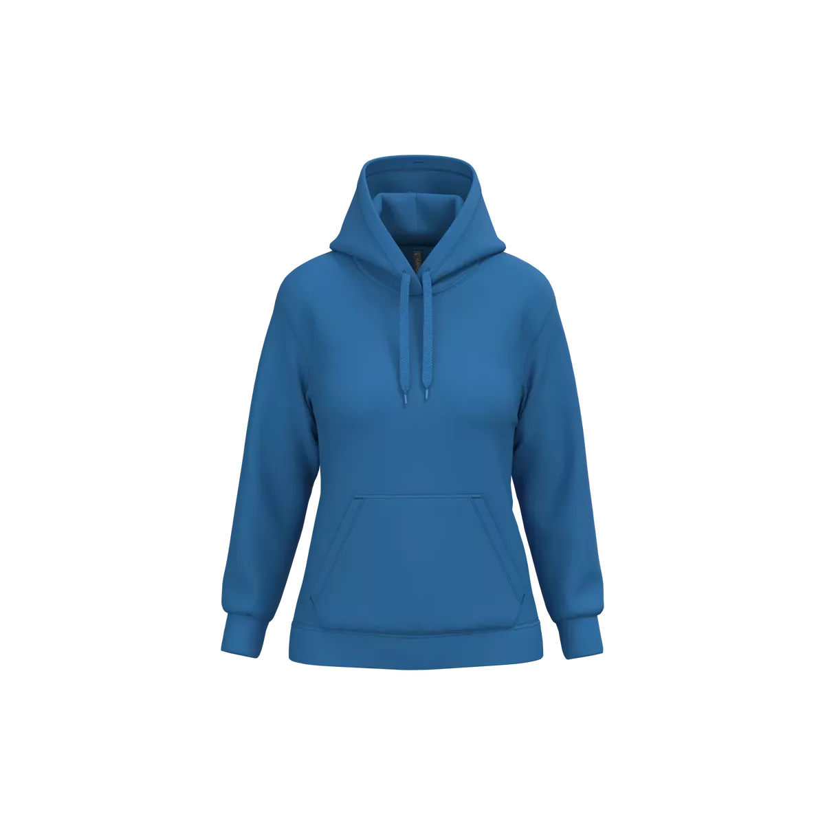 Eco damessweater met capuchon Light Royal Blue