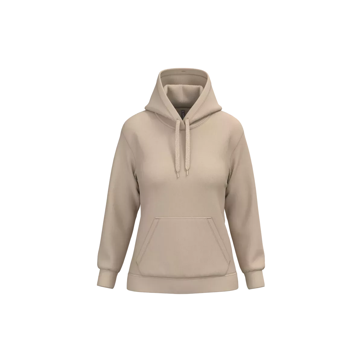 Eco damessweater met capuchon Light Sand