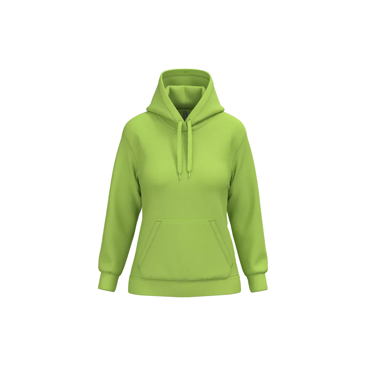 Eco damessweater met capuchon Lime